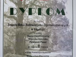 XXXIII Powiatowy Konkurs Wiedzy o Ziemi Biłgorajskiej