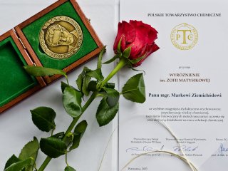 Wyróżnienie Polskiego Towarzystwa Chemicznego dla nauczyciela Budowlanki