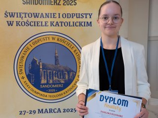 Paulina Blicharz Finalistką XXXV Olimpiady Teologicznej – Zwyciężczyni Etapu Diecezjalnego