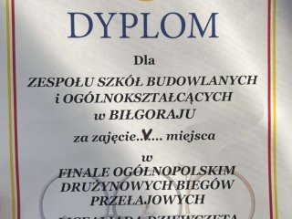 5 miejsce w Polsce w biegach przełajowych!!!