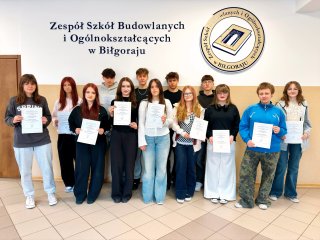 Nina najlepsza w Polsce! Liczna grupa uczniów z Budowlanki z sukcesami!