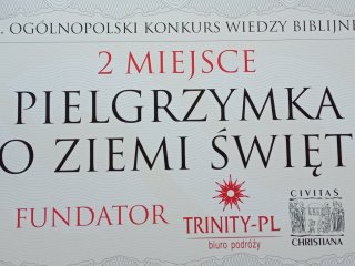 Indeksy oraz wyjazd do Ziemi Świętej